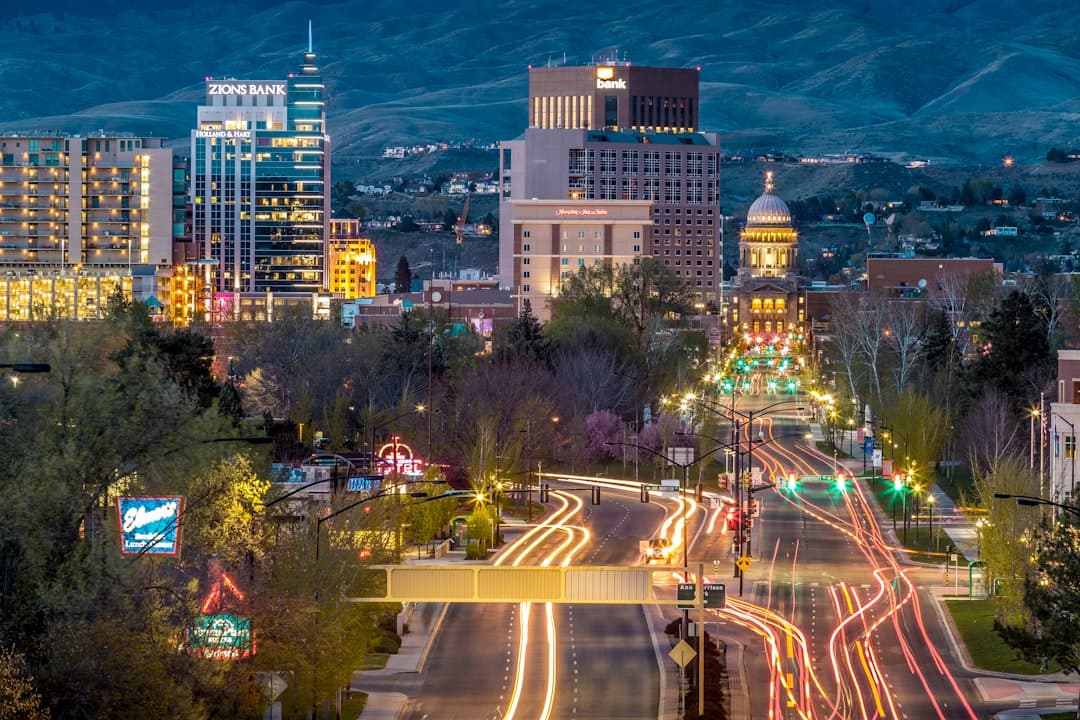 Boise Idaho foothills and downtown