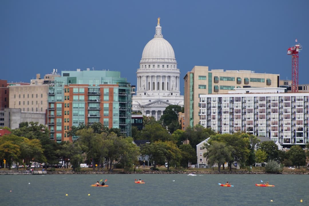 Madison Wisconsin Capitol with lakes